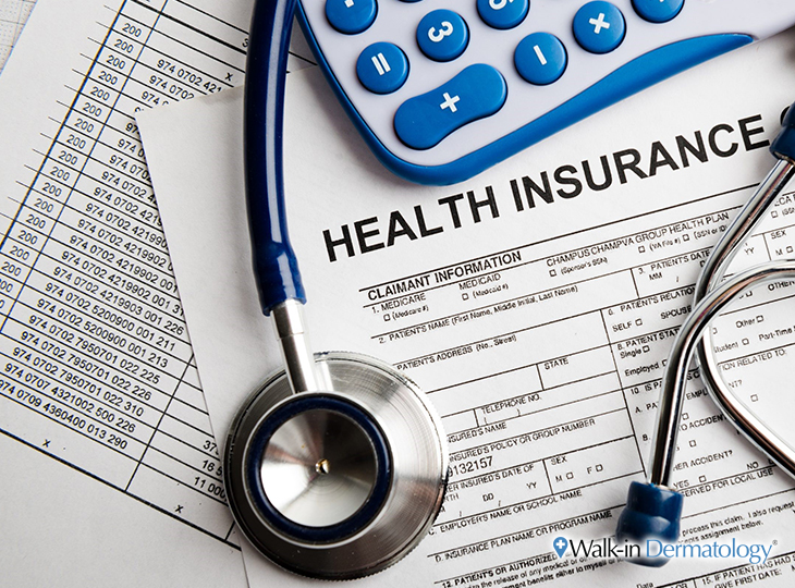 a health insurance application with a stethoscope and calculator
